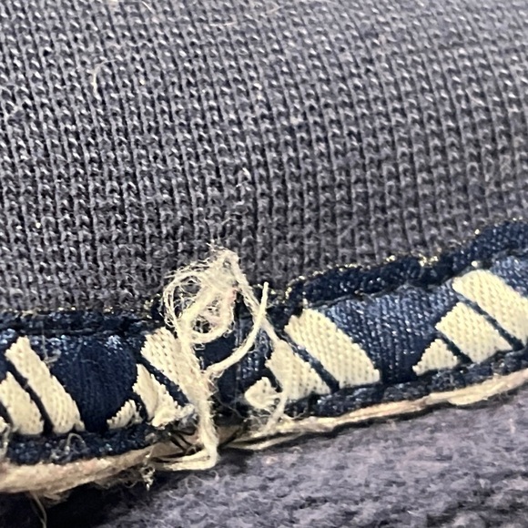 Adidas Performance Athletic Equipment Blue Stitched Vintage Pullover Sweatshirt - Picture 3 of 3